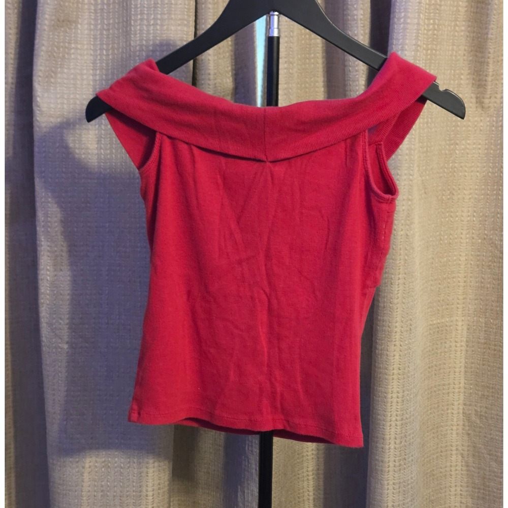 Hollister Ribbed Criss Cross Tank Top Women's‎ Size Small Red - Picture 4 of 8